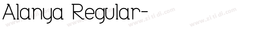 Alanya Regular字体转换